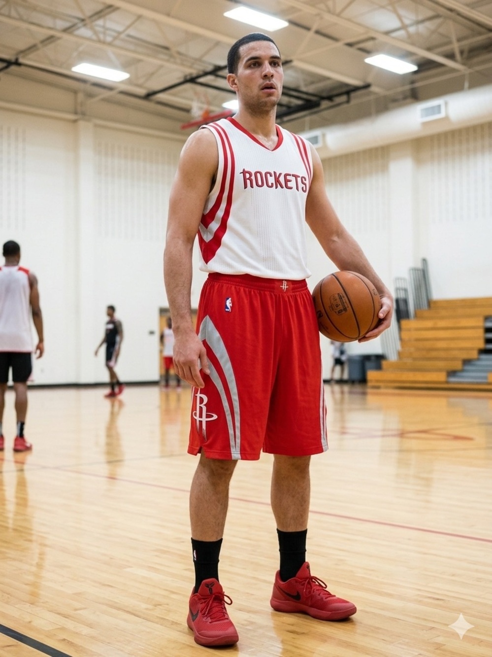 NIKECONNECT Houston Rockets Red & Gray NBA Shorts. Size 54